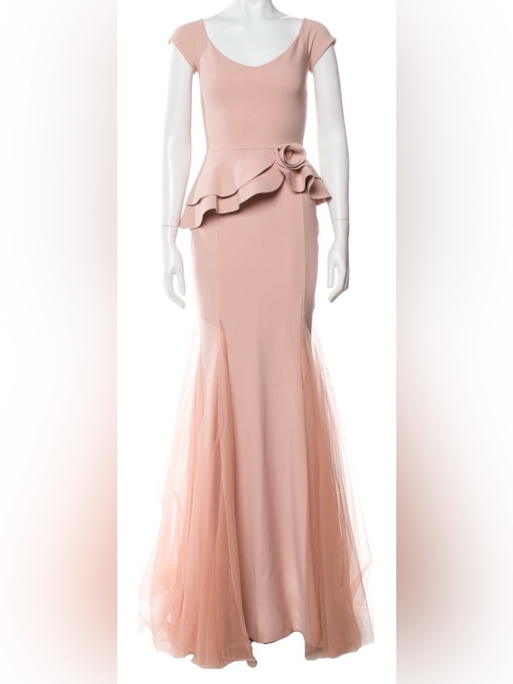 Blush Pink Mermaid Evening Gown